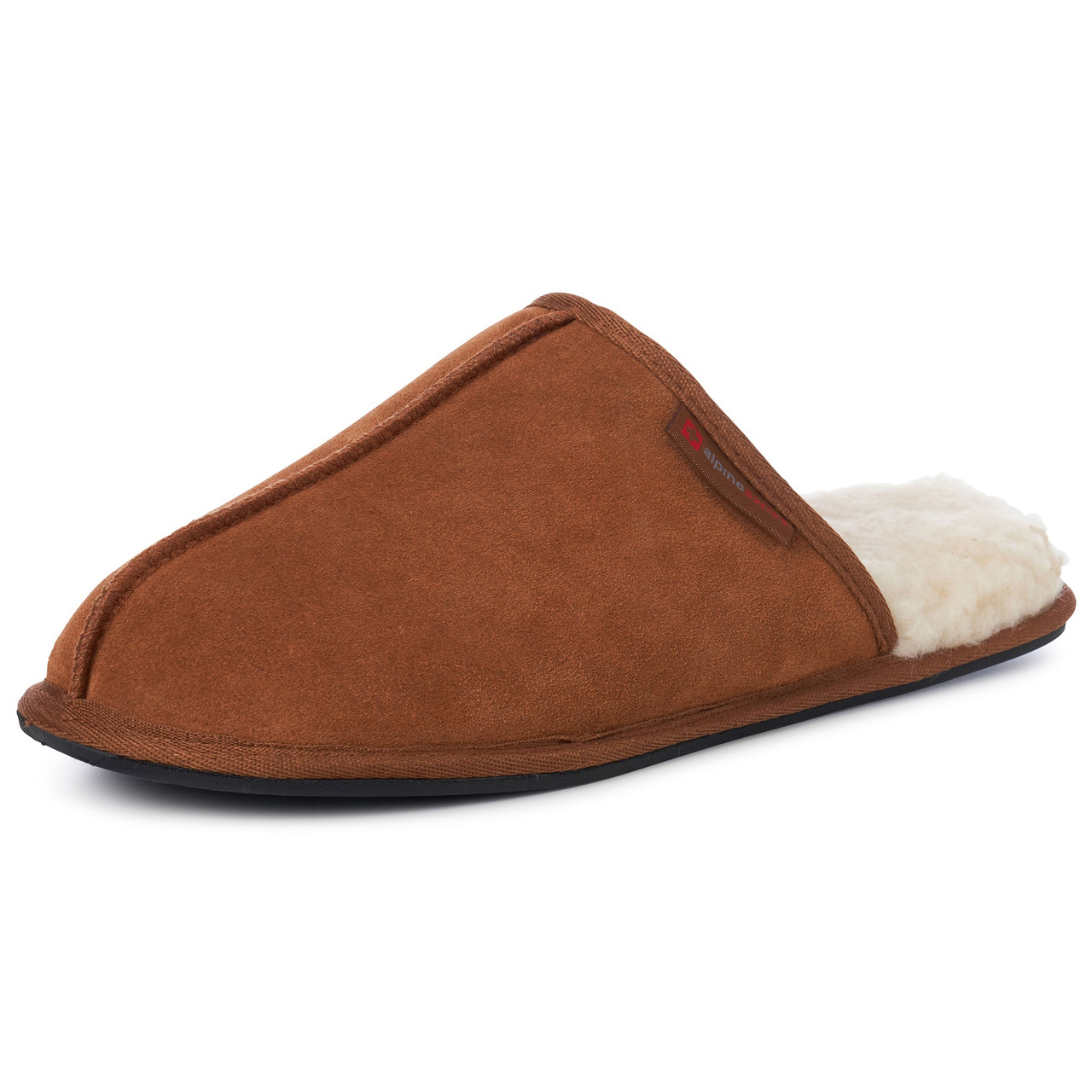 Alpine swiss yukon mens suede sales shearling moccasin slippers